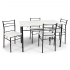 Milton & Oldbrook Table de Salle à Manger avec 4 Chaises Valencia Blanc
