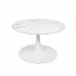 Milton & Oldbrook Table Basse Ø 80 cm Prague Look Marbre Blanc