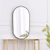 Milton & Oldbrook Wandspiegel 40 x 80 cm Taranto Zwart