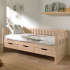 Dream Tree Kajuitbed 90 x 200 cm met 3 Lades Luna Hout