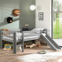 Dream Tree Halfhoogslaper 90 x 200 cm met Glijbaan Fauna Grijs