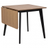 Smuk Esstisch mit Klappbarer Platte 80-120 cm Roxan Eiche - Schwarz