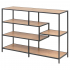 Smuk Stellingkast Chelsea Eik - Zwart 114 x 35 x 78 cm