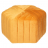 Eazy Living Samt Pouf Hex Gelb