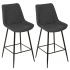 Eazy Living Barkruk Thelma Grijs - 2 Stuks