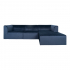 House Collection Velours Canapé d'Angle Marit Lounge Sofa Droit Bleu Foncé