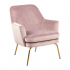 Smuk Samt Sessel Fay Rosa - Gold 