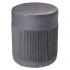 Eazy Living Samt Pouf Ø 31 cm Jacqueline Grau 
