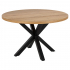 Smuk Eettafel Ø 120 cm Kesia Eik - Zwart
