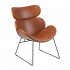 Smuk Sessel Rhys Cognac - Schwarz