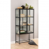 Smuk Armoire Vitrine Chelsea Chêne - Noir 77 x 35 x 150 cm