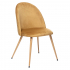 Eazy Living Samt Esszimmerstuhl Nathan Gelb - Holz