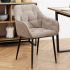 Smuk Bouclé Eetkamerstoel Dione Beige