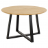 Smuk Eettafel Ø 120 cm Blake Eik - Zwart
