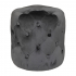 Eazy Living Samt Pouf Ø 38 cm Faron Grau