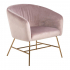 Smuk Velvet Fauteuil Hope Roze - Goud