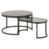 Smuk Couchtisch Set Rowan Marmor Schwarz