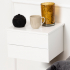 Smuk Table de Chevet Flottante 2 Tiroirs Sadie Blanc