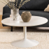 Smuk Table Basse Ø 90 cm Jayden Céramique Blanc