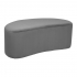 Eazy Living Samt Pouf 98 cm Ain Grau