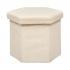 Eazy Living Pouf + Boîte de Rangement Corsica Blanc Teddy