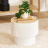 Eazy Living Beistelltisch Ø 38,5 cm Drancy Weiß
