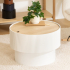 Eazy Living Beistelltisch Ø 55 cm Drancy Weiß