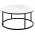 Smuk Salontafel Ø 80 cm Rowan Marmer Wit