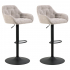 Smuk Bouclé Barkruk Dione Beige - 2 Stuks