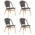Eazy Living Eetkamerstoel Dinan Zwart - 4 Stuks
