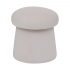 Eazy Living Velours Pouf Ø 37 cm Autun Ivoire