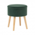 Eazy Living Tabouret avec Boîte de Rangement Dina Ø 36 cm Vert