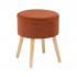 Eazy Living Tabouret avec Boîte de Rangement Dina Ø 36 cm Orange