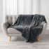 Ribstof Plaid 125 x 150 cm Minerve Grijs