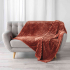 Ribstof Plaid 125 x 150 cm Minerve Marsala