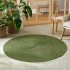 Northrugs Tapis Ø 150 cm Braided Trenzado Vert