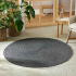 Northrugs Tapis Ø 150 cm Braided Trenzado Gris Foncé