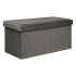 Eazy Living Pouf + Boîte de Rangement 76 cm Vienne Gris