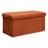 Eazy Living Pouf + Boîte de Rangement 76 cm Vienne Orange