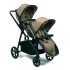 Baninni Luiz XL Poussette Double Taupe – Solution Innovante avec Sièges Convertibles Extra Spacieux de la Naissance à 22 kg