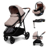 Baninni 4-in-1 Multiständer Kinderwagen mit Autositz und Basis Nelia Beige