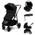 Baninni 4-in-1 Multiständer Kinderwagen mit Autositz und Basis Nelia Schwarz