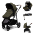 Baninni 4-in-1 Multiständer Kinderwagen mit Autositz und Basis Nelia Grün
