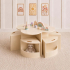 Baninni Tafel met 4 Stoelen voor Kinderen Cloudy Zand