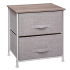 Eazy Living Nachttisch Achille 2 Schubladen Grau