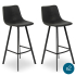 Stozy Niedrige Barhocker Mill Schwarz - 2 Stück