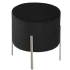 Eazy Living Pouf en Velours Aras Ø 34 cm Noir