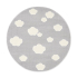 Livone Tapis Ø 133 cm Happy Rugs Sky Cloud Gris - Blanc