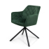 Milton & Oldbrook Velours Chaise de Salle à Manger Pivotante Malmo Vert