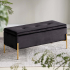 Milton & Oldbrook Velours Banc de Rangement Sintra Noir